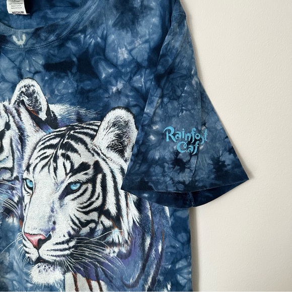 Rainforest Cafe Vintage White Tiger TieDye Tee - Picture 2 of 6